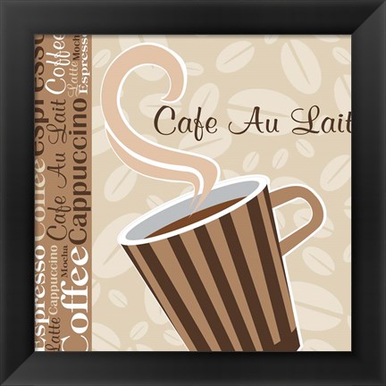 Framed Cafe Au Lait Cocoa Latte IX Print