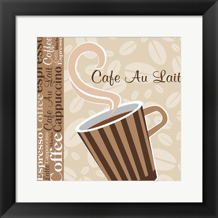 Framed Cafe Au Lait Cocoa Latte IX Print