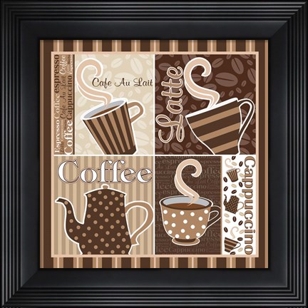 Framed Cafe Au Lait Cocoa Latte XIII Print