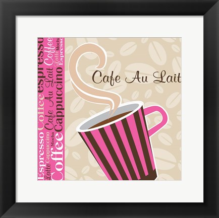 Framed Cafe Au Lait Cocoa Punch I Print