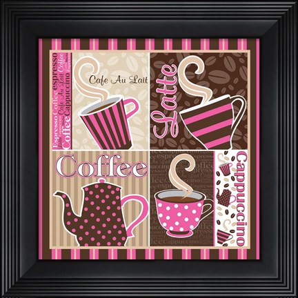 Framed Cafe Au Lait Cocoa Punch XIII Print