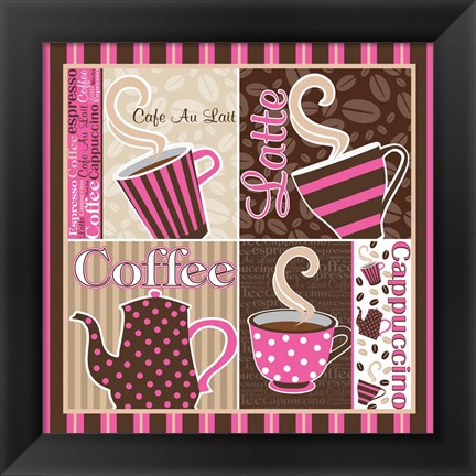 Framed Cafe Au Lait Cocoa Punch XIII Print