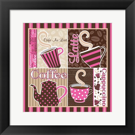 Framed Cafe Au Lait Cocoa Punch XIII Print