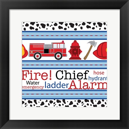 Framed Fire Emergency II Print