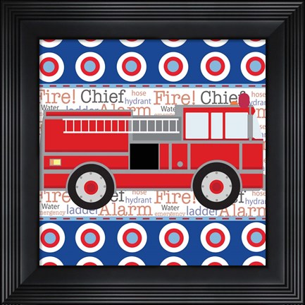 Framed Fire Emergency X Print
