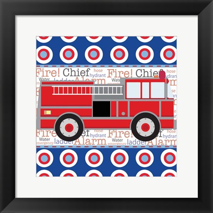 Framed Fire Emergency X Print