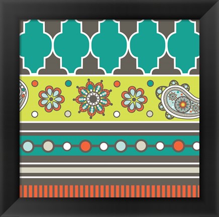 Framed Modern Day Moroccan Fiesta V Print