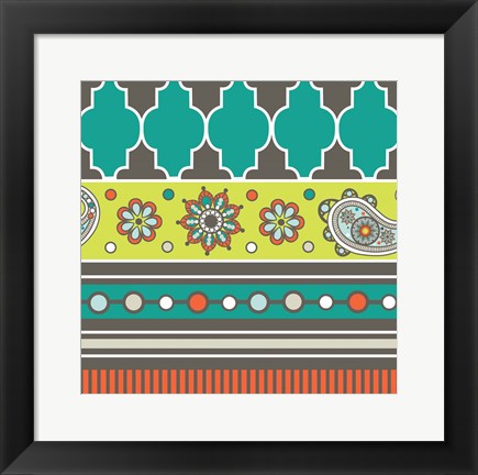 Framed Modern Day Moroccan Fiesta V Print