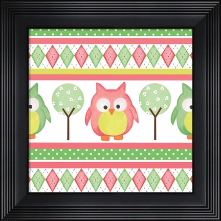 Framed Hoot Pink IV Print
