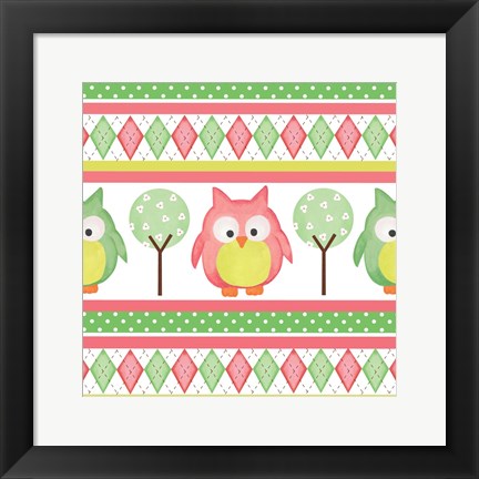 Framed Hoot Pink IV Print