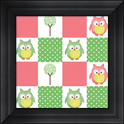 Framed Hoot Pink VII Print