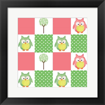 Framed Hoot Pink VII Print