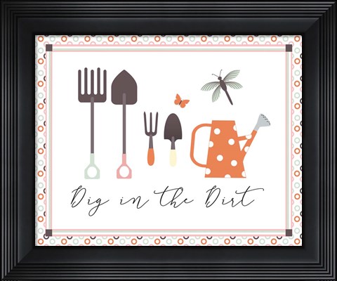 Framed Garden I Print