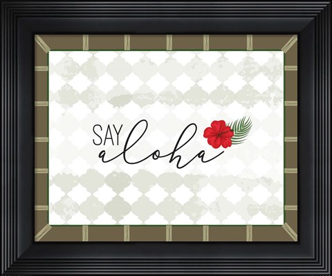 Framed Tropical Leaf I Print