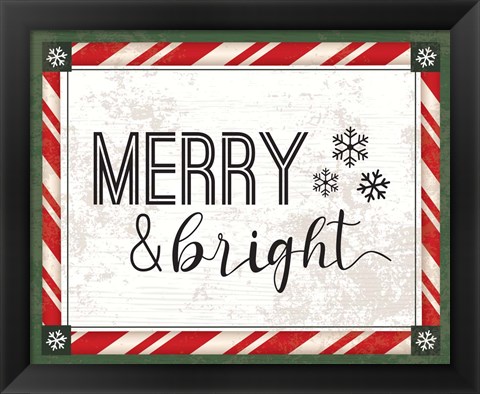 Framed Words Christmas I Print