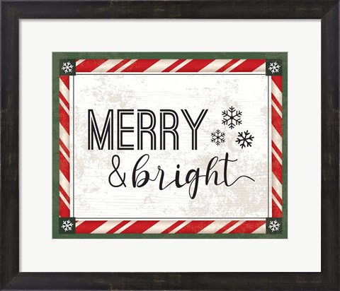 Framed Words Christmas I Print