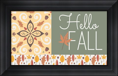 Framed Hello Fall I Print