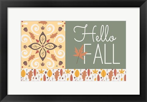 Framed Hello Fall I Print