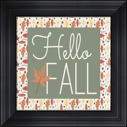 Framed Hello Fall II Print