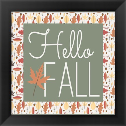 Framed Hello Fall II Print