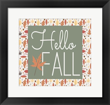 Framed Hello Fall II Print