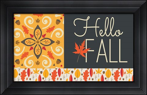 Framed Hello Fall I Print