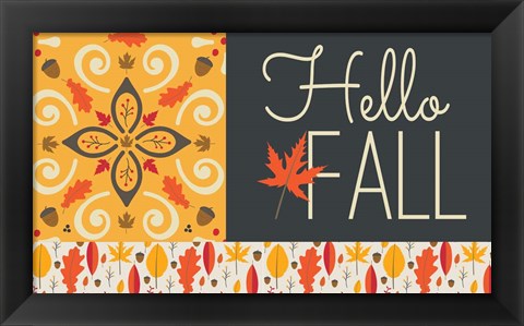 Framed Hello Fall I Print