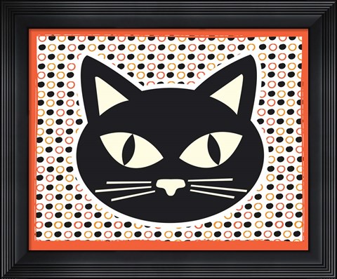 Framed Black Cat Print