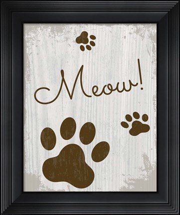 Framed Meow! Print