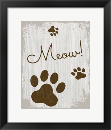 Framed Meow! Print