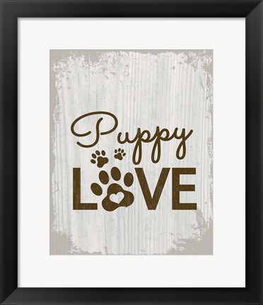 Framed Puppy Love Print