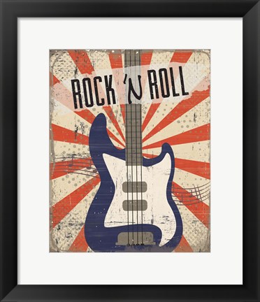 Framed Rock &#39;n Roll Print