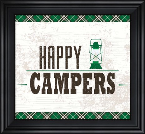 Framed Happy Campers Print