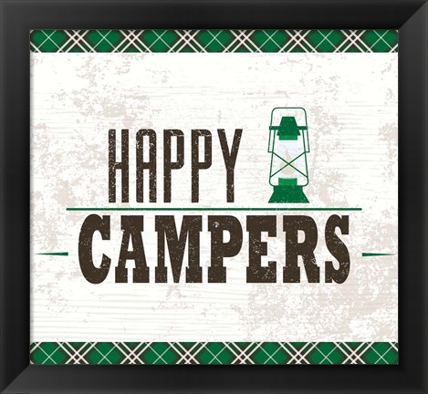 Framed Happy Campers Print
