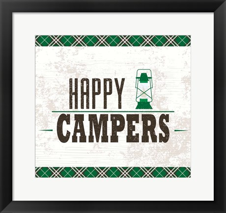 Framed Happy Campers Print