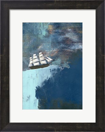 Framed Dark Blue Ocean Print