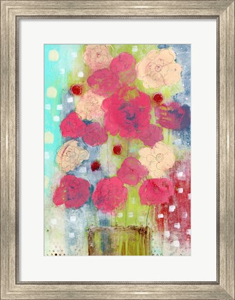 Framed Bright Floral Print