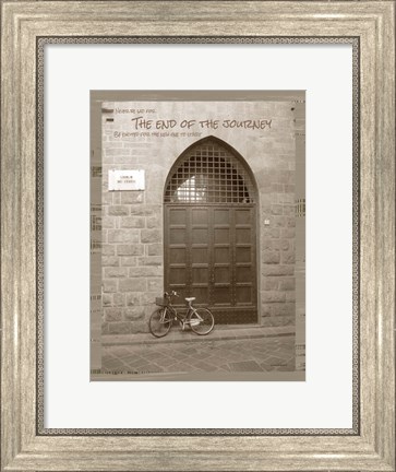 Framed End of the Journey Sepia Print