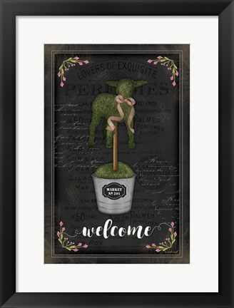 Framed Topiary Lamb Print