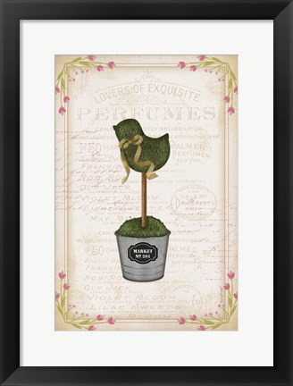 Framed Topiary Chick Print