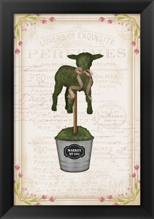 Framed Topiary Lamb Print