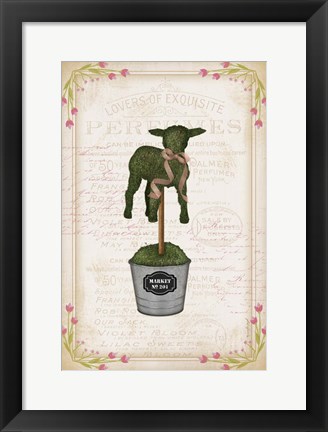 Framed Topiary Lamb Print