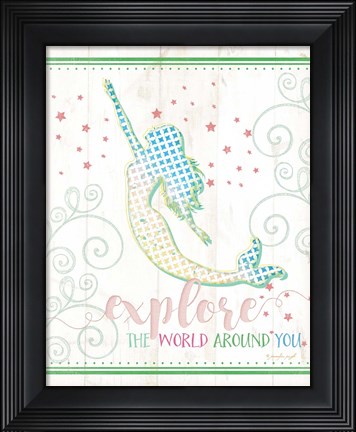 Framed Explore Mermaid Print