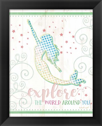 Framed Explore Mermaid Print