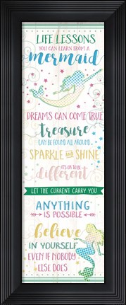 Framed Life Lessons from a Mermaid Print