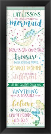 Framed Life Lessons from a Mermaid Print