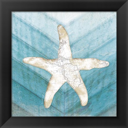 Framed Coastal Starfish Print