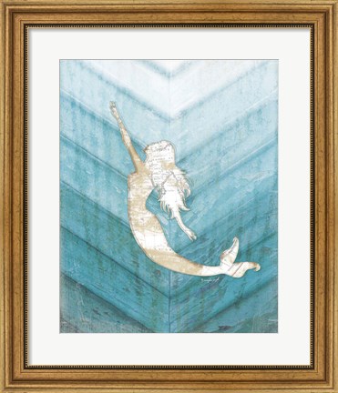 Framed Coastal Mermaid I Print