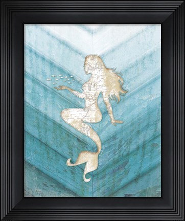 Framed Coastal Mermaid II Print