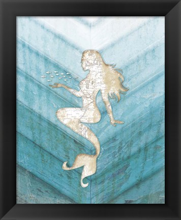 Framed Coastal Mermaid II Print